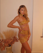 Cleopatra midi dress gold