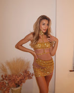 Cleopatra midi dress gold