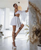 Chiffon Set Skirt and Top White