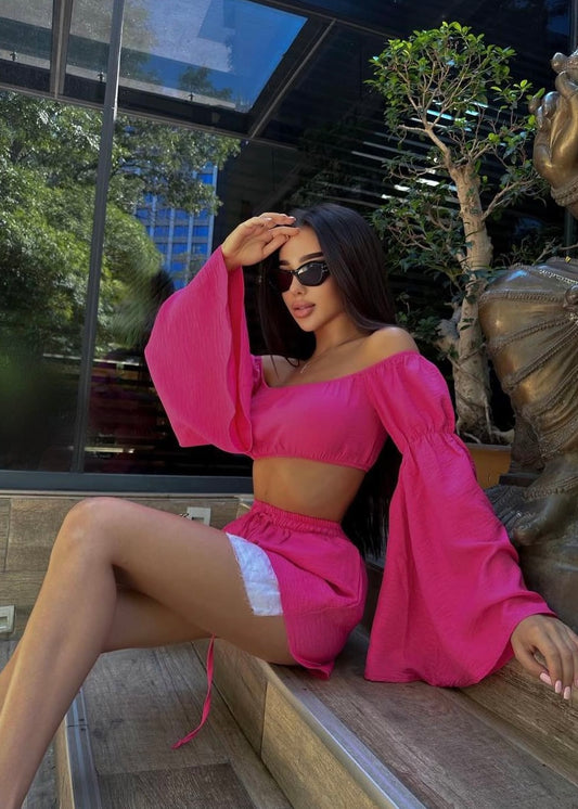 Set LINEN Pink