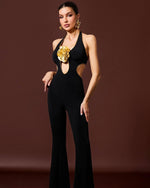 Lily jumpsuit with golden rose