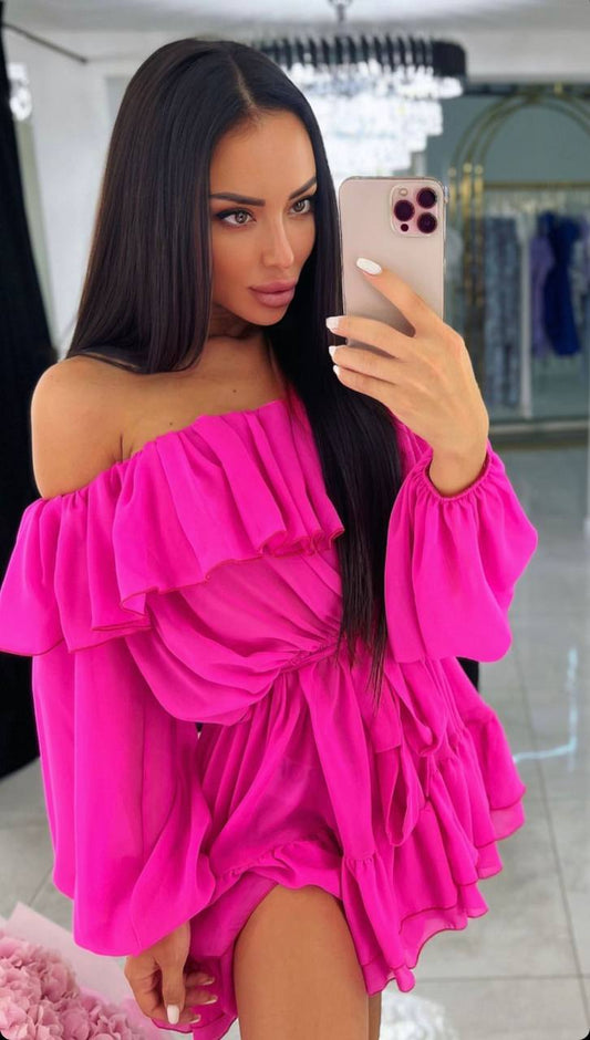 Dress RUFFLE Neon