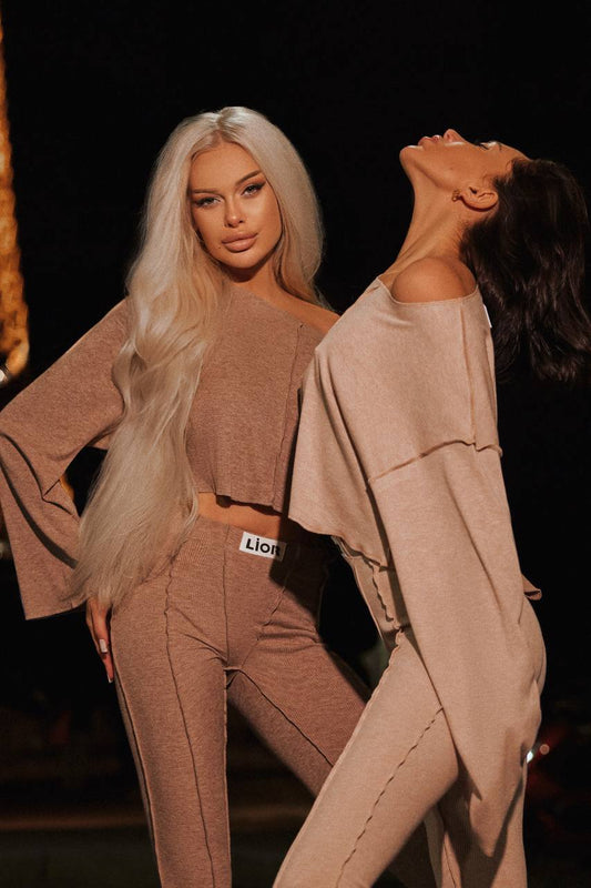 Hoodie PRETTY Beige